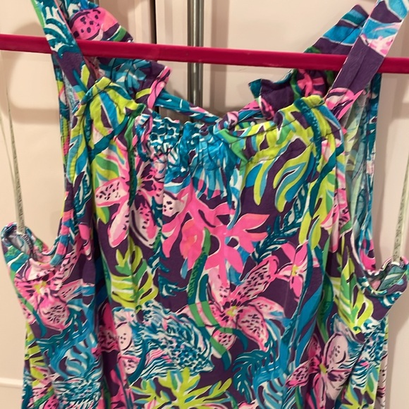 Lilly Pulitzer Halter Dress Ruffle Hem XL - Picture 2 of 3